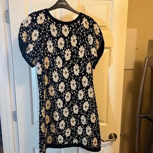 COCO CC COCO Button Floral All-Over Print Cotton Blend Rayon Blend